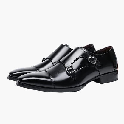 Chaussures habillées à double boucle pour homme – Élégance formelle et style moderne