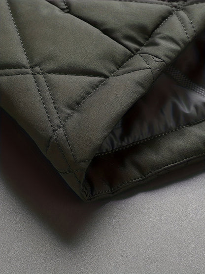 Herre quiltet jakke i urban stil med avslappet eleganse