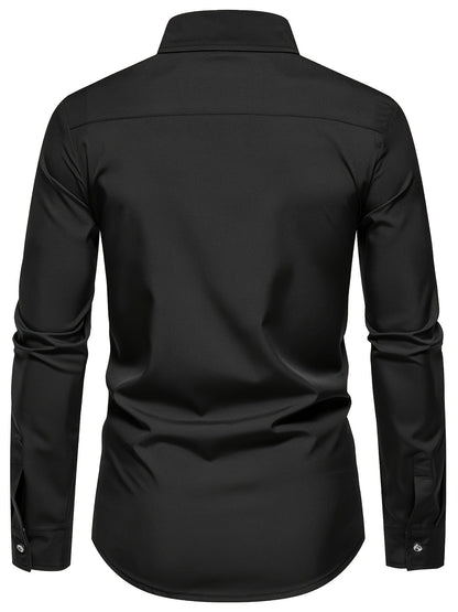 Herenoverhemd Slim Fit Casual Stijl Met Knopen Voor Dagelijks Gebruik of Kantoor