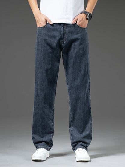 Jean décontracté homme coupe droite style classique pour usage quotidien