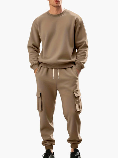Ensemble de survêtement décontracté pour homme style cargo – Idéal sport et détente
