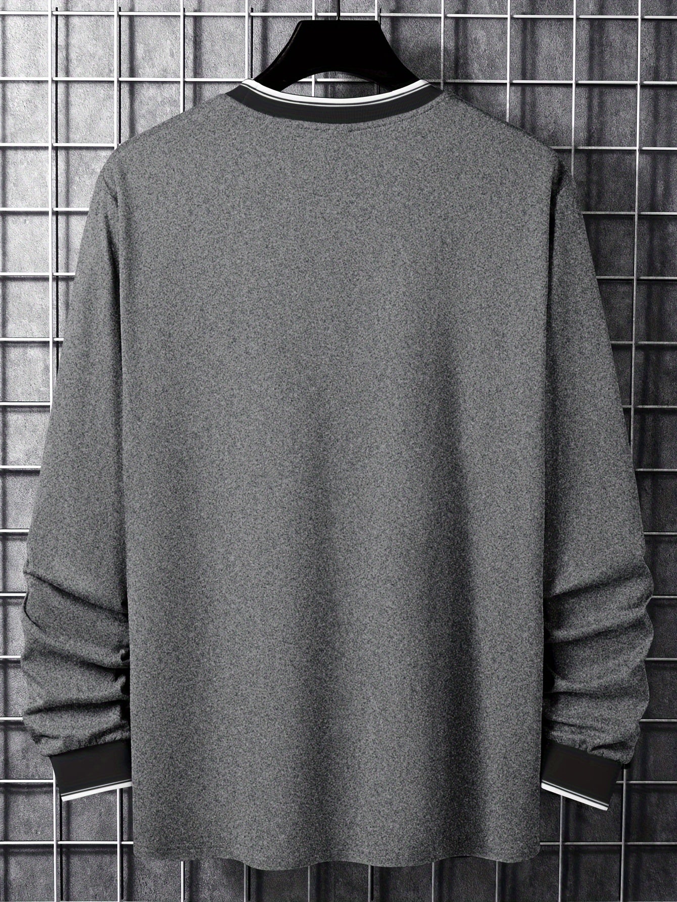 T-shirt Homme Manches Longues Col Rond Imprimé Chicago