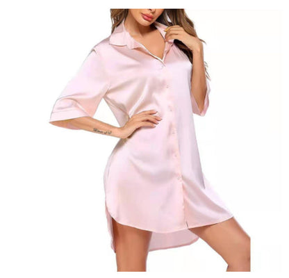 Christine – Chemise en unie pour le confort à la maison