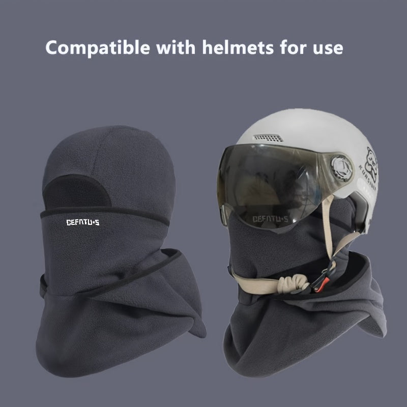 Cagoule multi-fonction en polaire, coupe-vent et chaude, pour activités extérieures