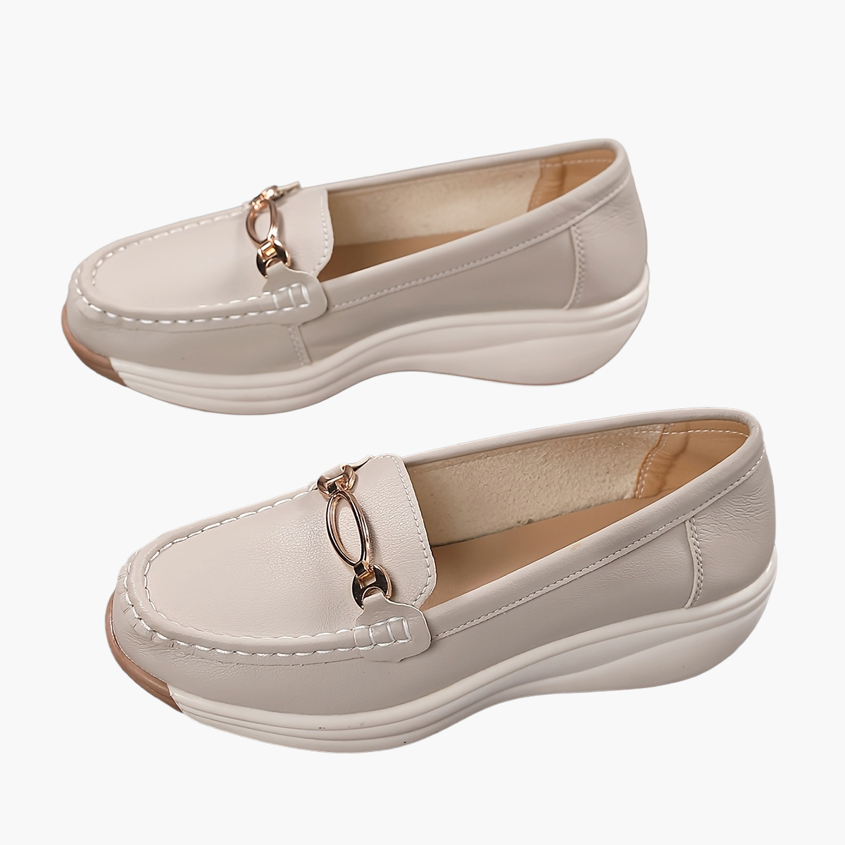 Eleganta kilklacksmoccasiner för kvinnor i avslappnad chic stil