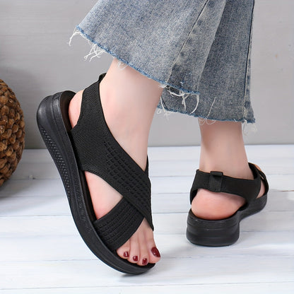 Sandales à bride arrière pour femme, style croisé moderne, confort quotidien