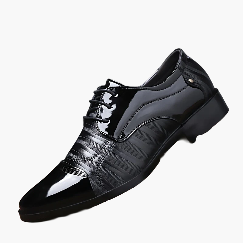 Zapatos de vestir de negocios para hombre estilo inglés con punta afilada y cierre de cremallera