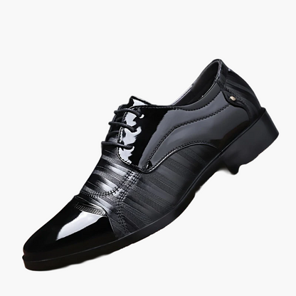 Zapatos de vestir de negocios para hombre estilo inglés con punta afilada y cierre de cremallera