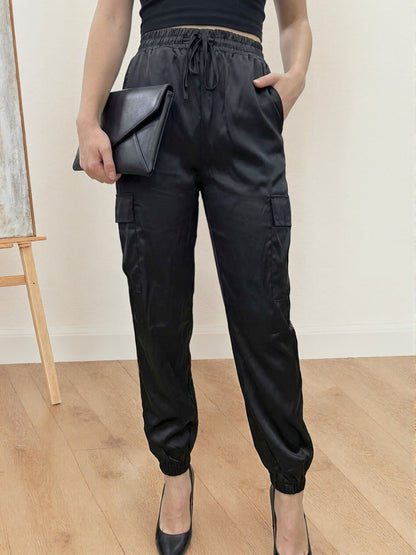 Spodnie cargo damskie w stylu jogger o luźnym kroju na miejski, szykowny look