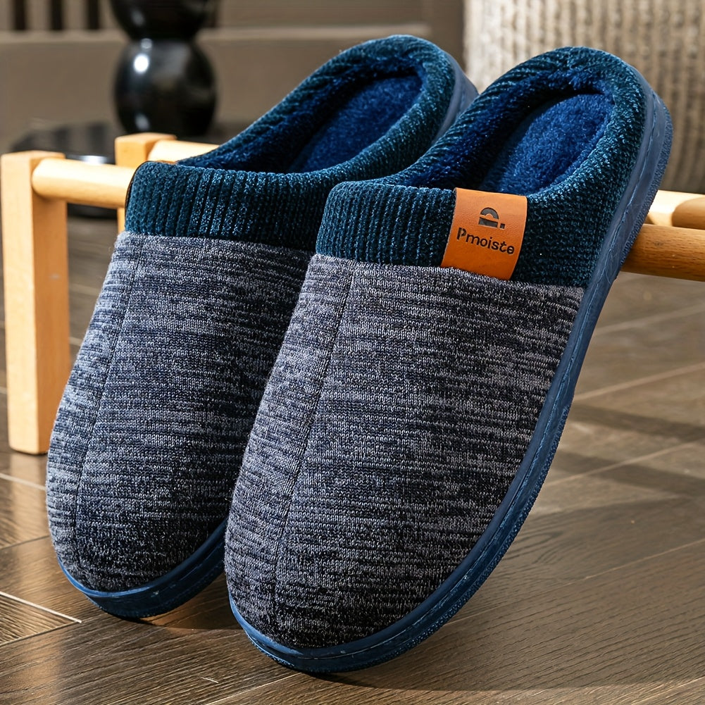 Pantoufles confortables pour homme en tissu chiné et doublure douce