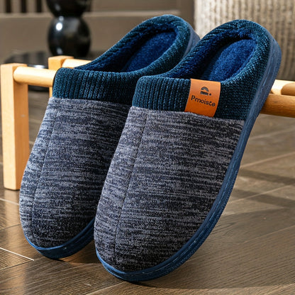 Pantoufles confortables pour homme en tissu chiné et doublure douce