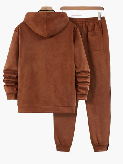 Completo Tuta Uomo Stile Casual con Cappuccio per Autunno-Inverno