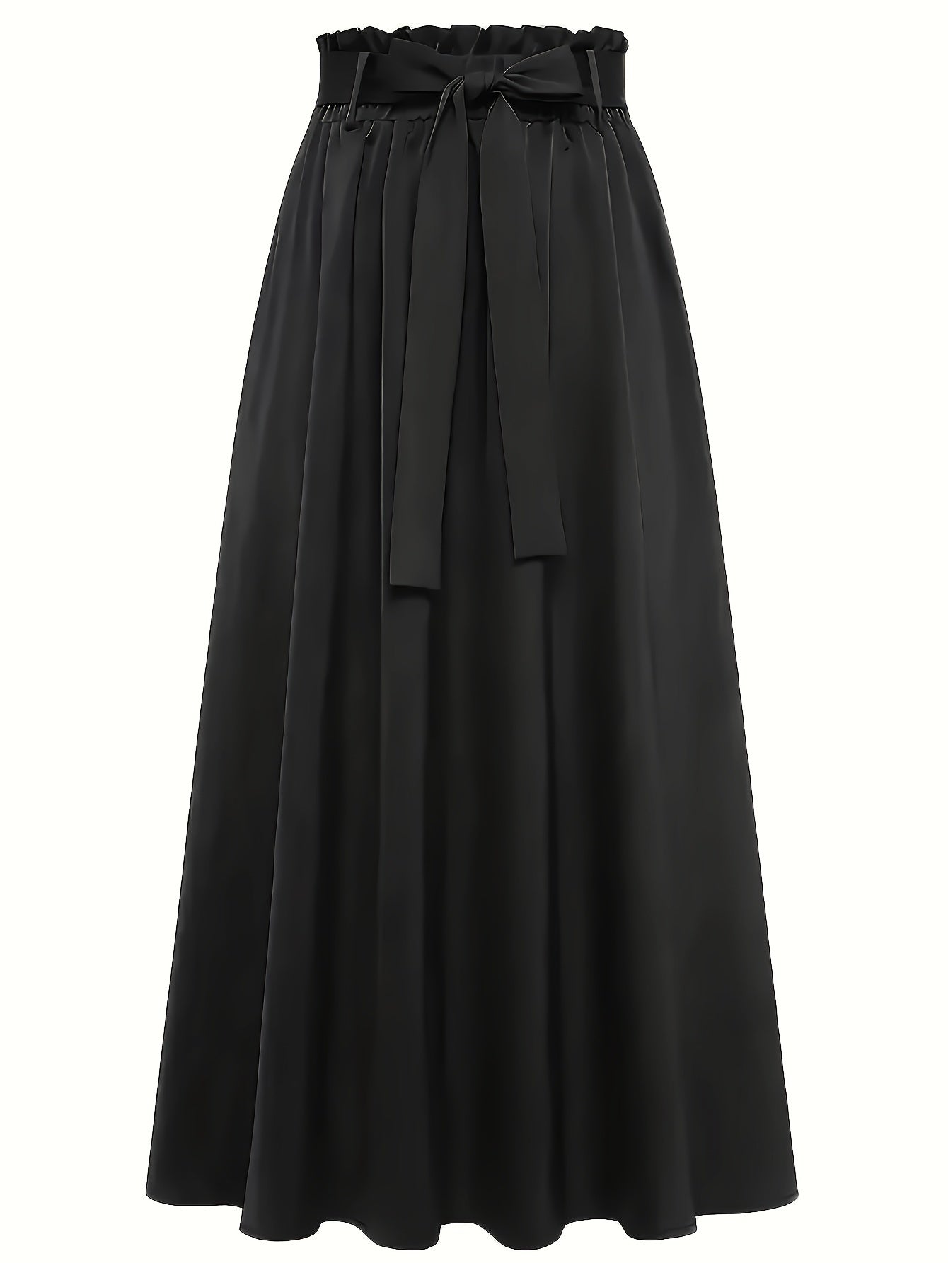 Jupe longue taille haute style paperbag femme élégante et décontractée