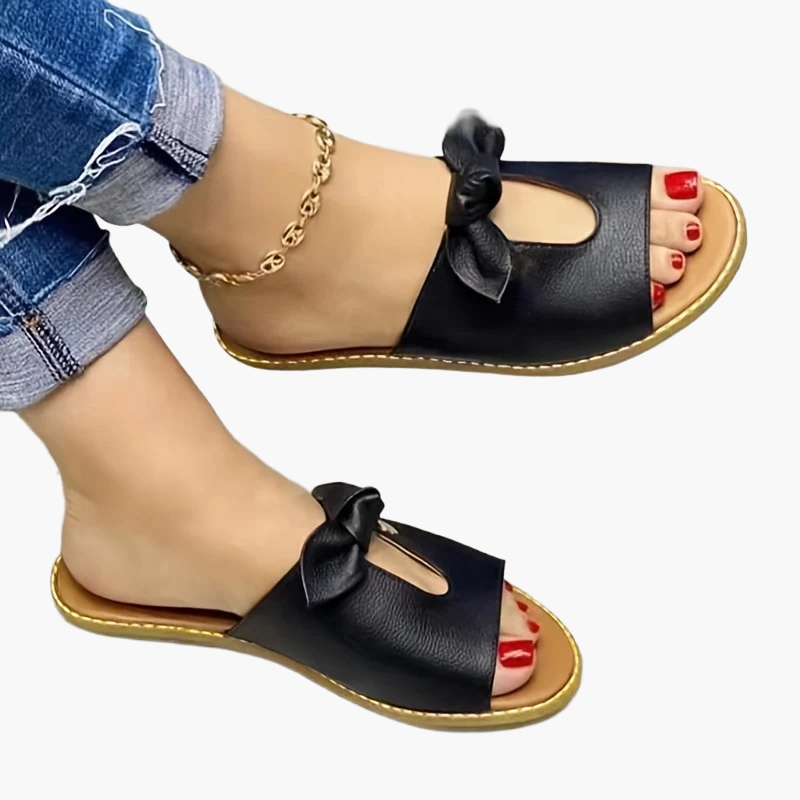 Sandalias mule para mujer con lazo elegante estilo casual para el verano