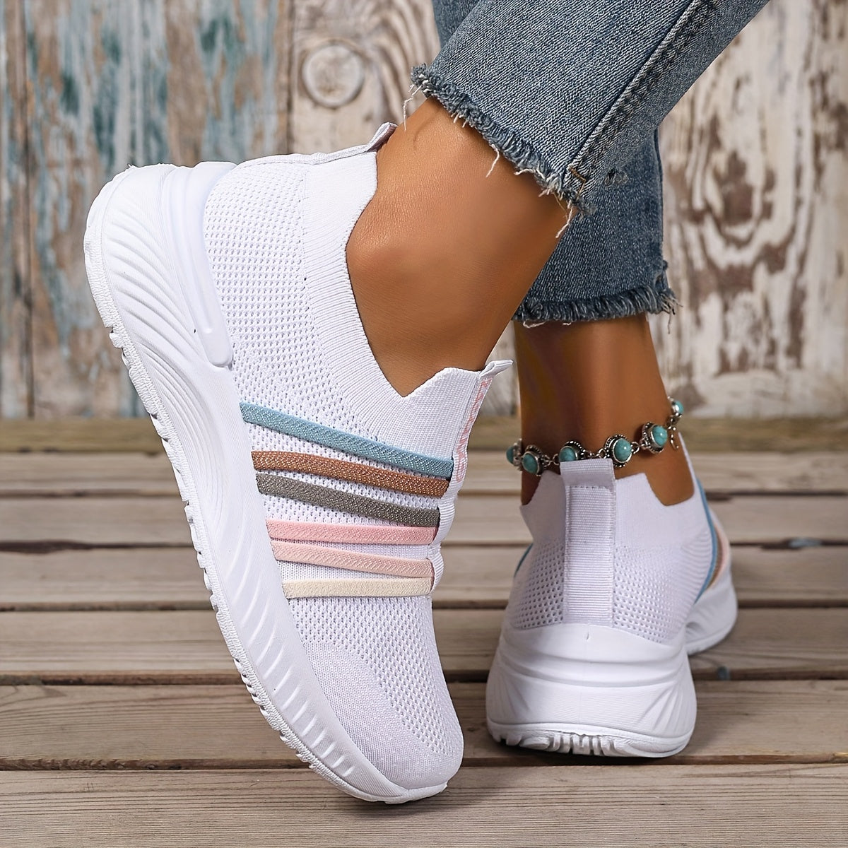 Zapatillas Slip-On Casual para Mujer Estilo Deportivo Urbano