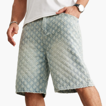 Bermuda uomo stile streetwear con motivo ricamato – Pantaloncini casual alla moda urbana