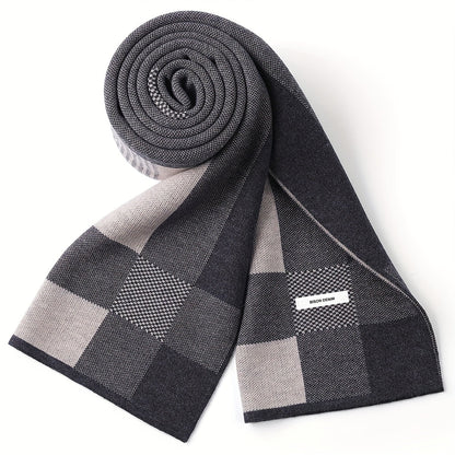 Écharpe à carreaux et motifs géométriques, style écossais, couleurs variées