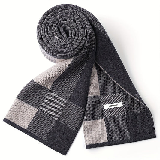 Écharpe à carreaux et motifs géométriques, style écossais, couleurs variées