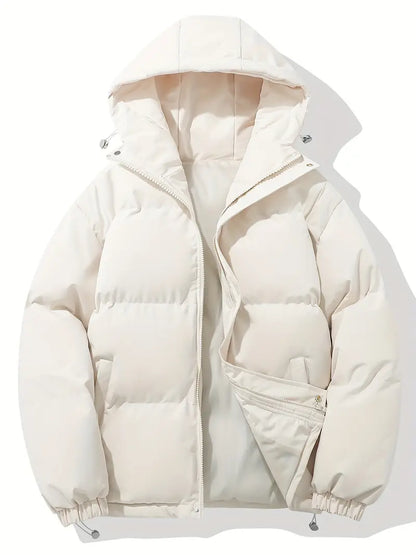 Heren donsjack met capuchon klassieke stijl voor de winter – Elegantie en stedelijke warmte