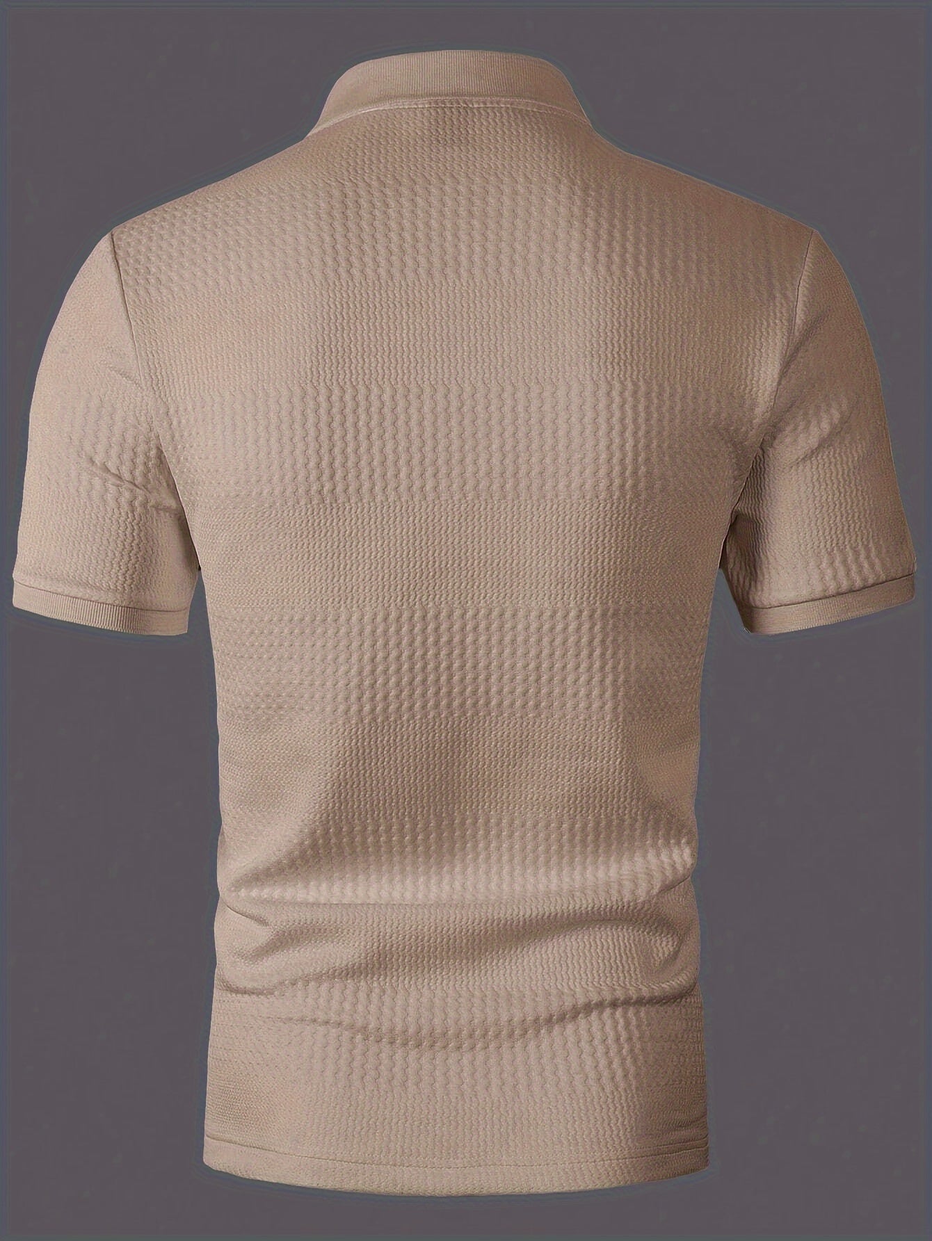Polo homme ajusté style casual à motif géométrique pour l'été