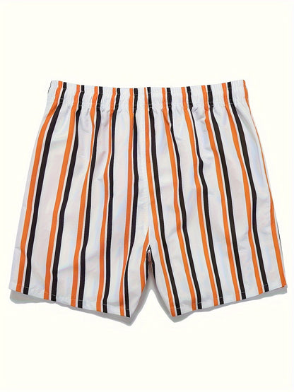 Short de bain homme à rayures style décontracté pour plage et piscine
