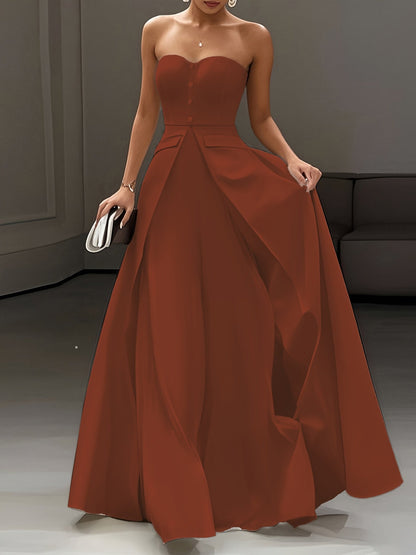 Abito da sera elegante donna bustier stile principessa per occasioni speciali