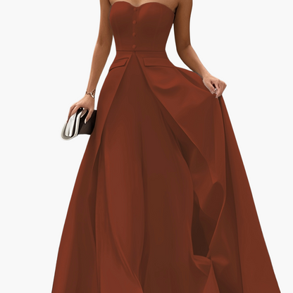 Abito da sera elegante donna bustier stile principessa per occasioni speciali