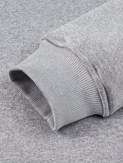Sweat à Capuche Zippé Homme Doublure Molleton Gris Clair Chaud