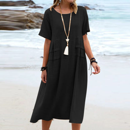 Robe d'été ample décontractée pour femme style bohème plage