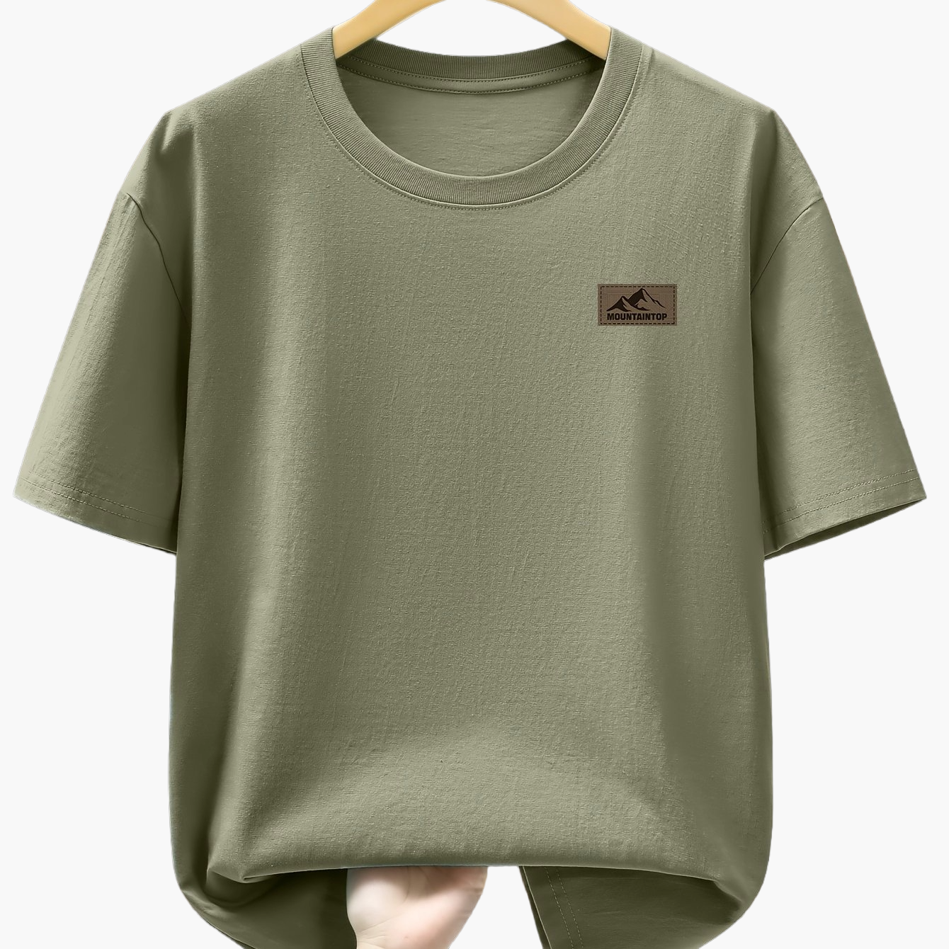 T-shirt casual męski w sportowym stylu z nadrukiem gór – Idealny na wypoczynek i weekend