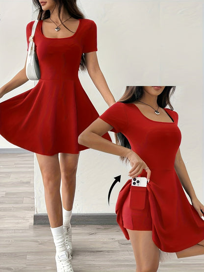 Robe courte élégante pour femme - Style décontracté et tendance, idéale pour l'été
