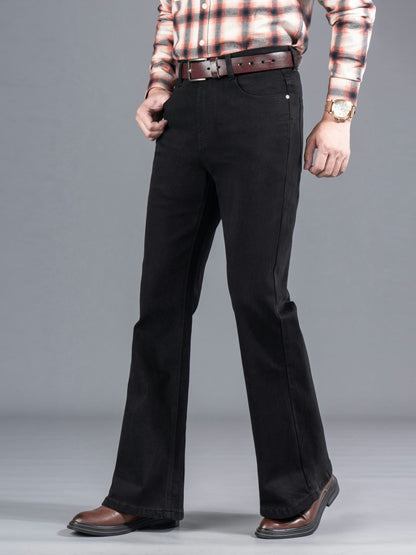 Jean Bootcut Homme Noir Coupe Évasée