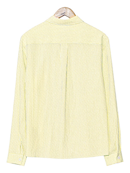 Chemise homme à rayures style décontracté pour la plage ou le bureau
