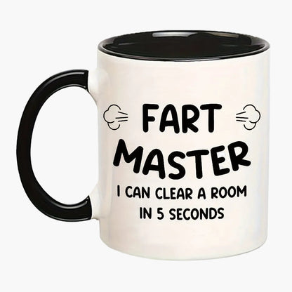 Taza humorística para hombre – Maestro de los pedos, taza de café divertida, regalo original para amante de las bromas