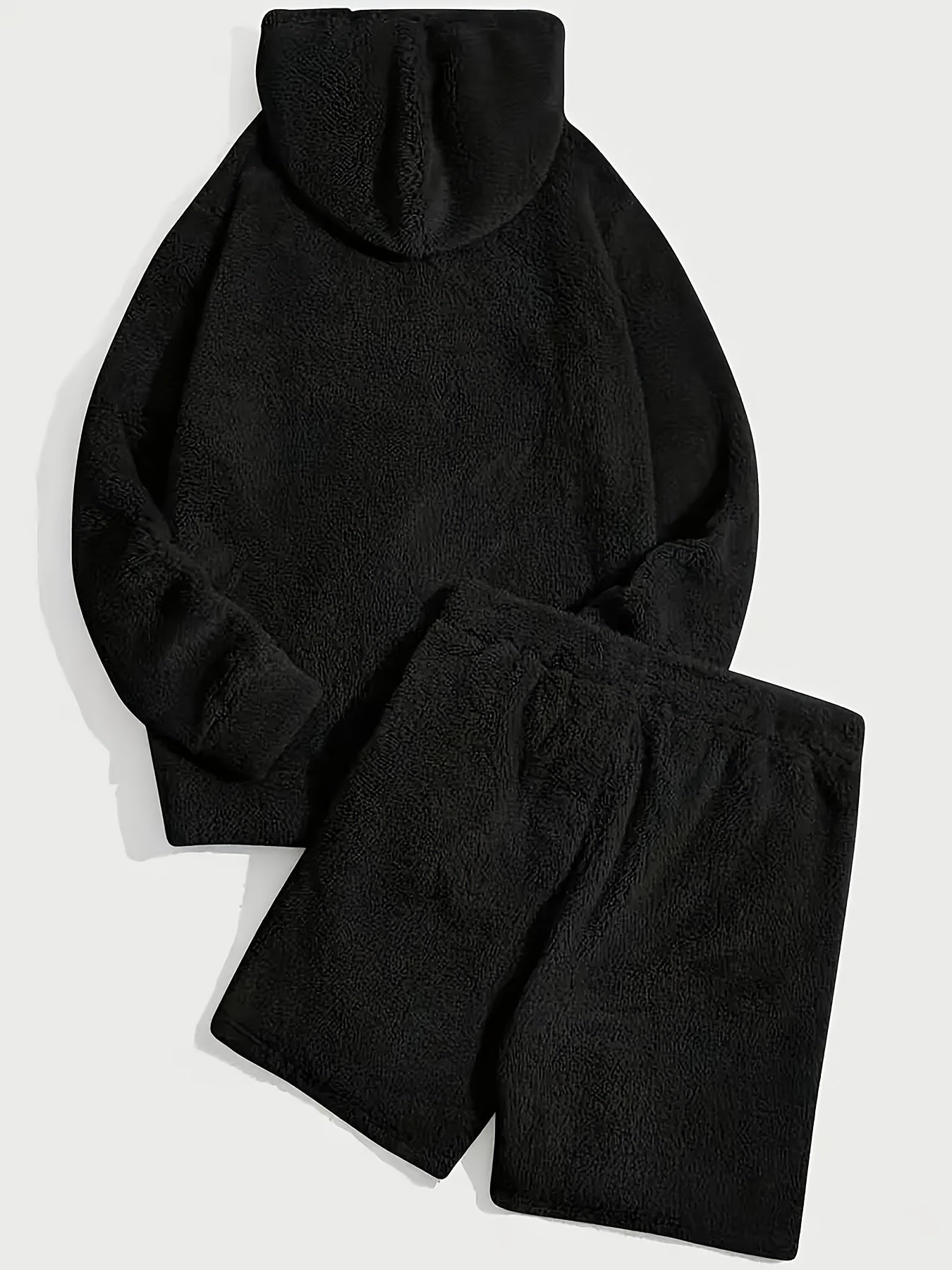 Ensemble Homme Doux Hoodie et Short Molletonné Gris Clair