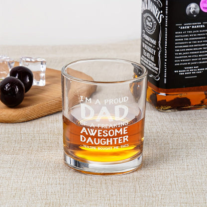Bicchiere da whisky per uomo – Regalo divertente per papà, stile classico, ideale per la festa del papà o compleanno