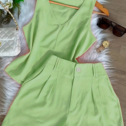 Ensemble Débardeur et Short Femme Style Décontracté Chic Été