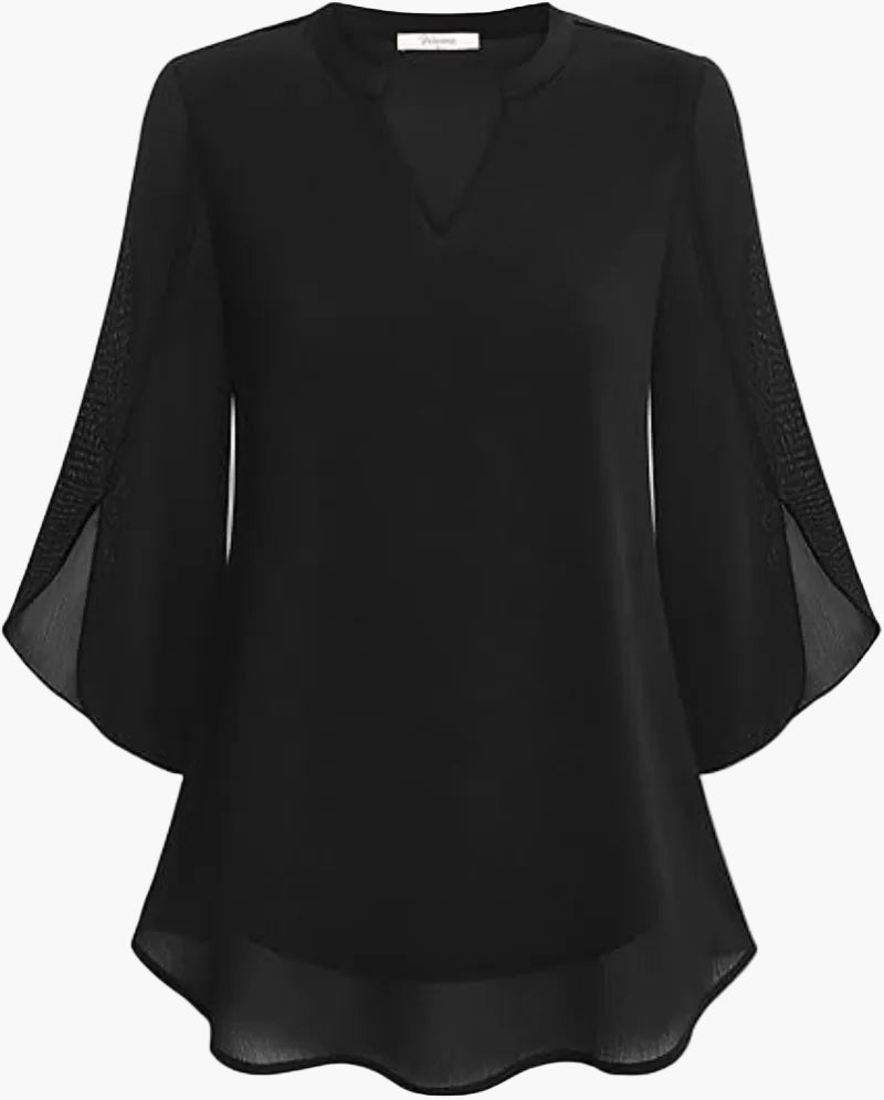 Elegant Women's Blouse with Batwing Sleeves, Casual for All Occasions