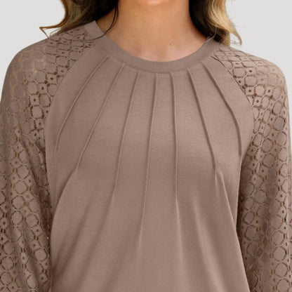 Haut élégant manches longues femme style chic décontracté pour bureau et sorties