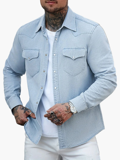 Chemise casual à boutons pour homme style urbain tendance