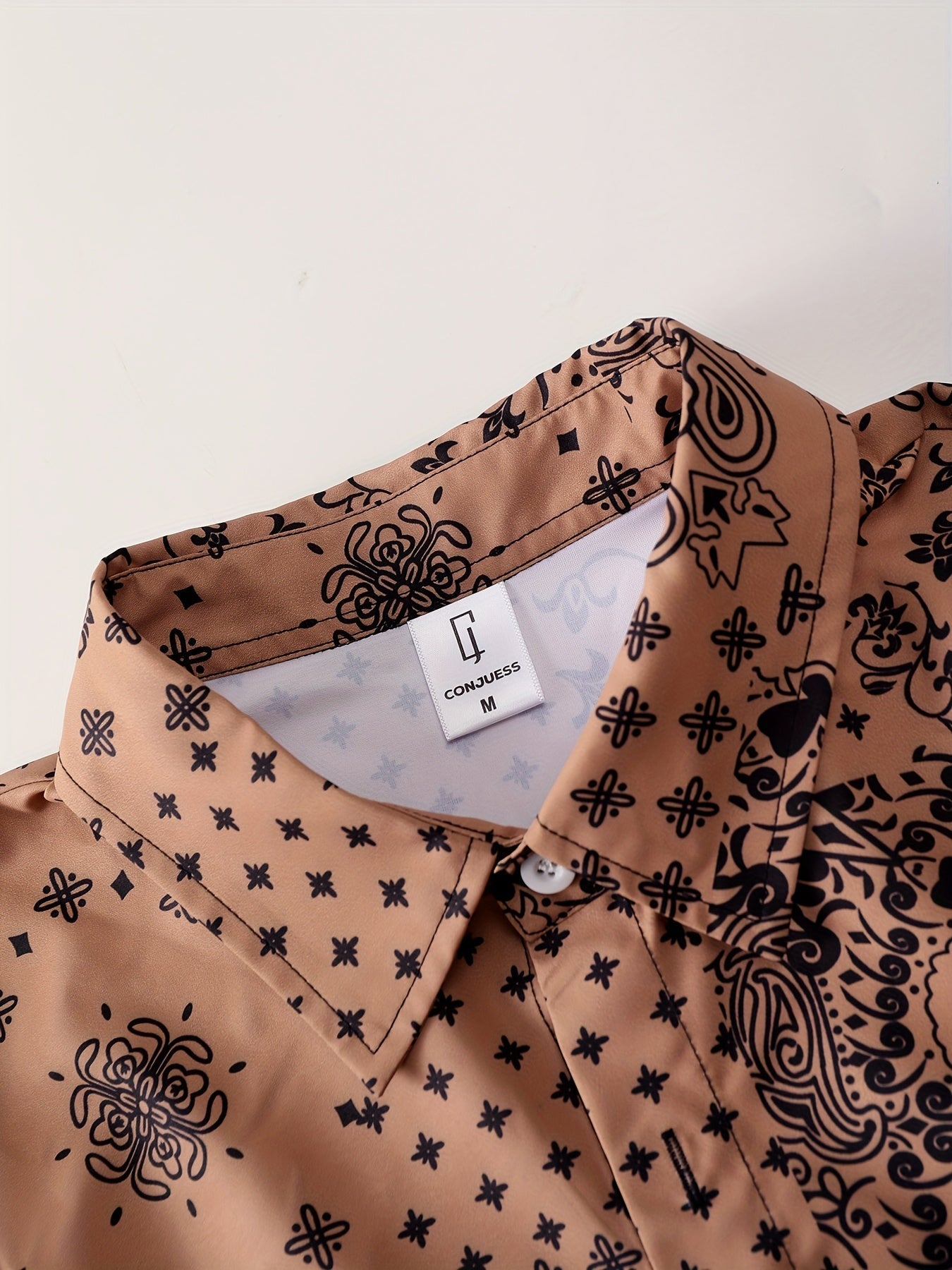 Ensemble chemise et short à motif bandana pour homme, style décontracté été