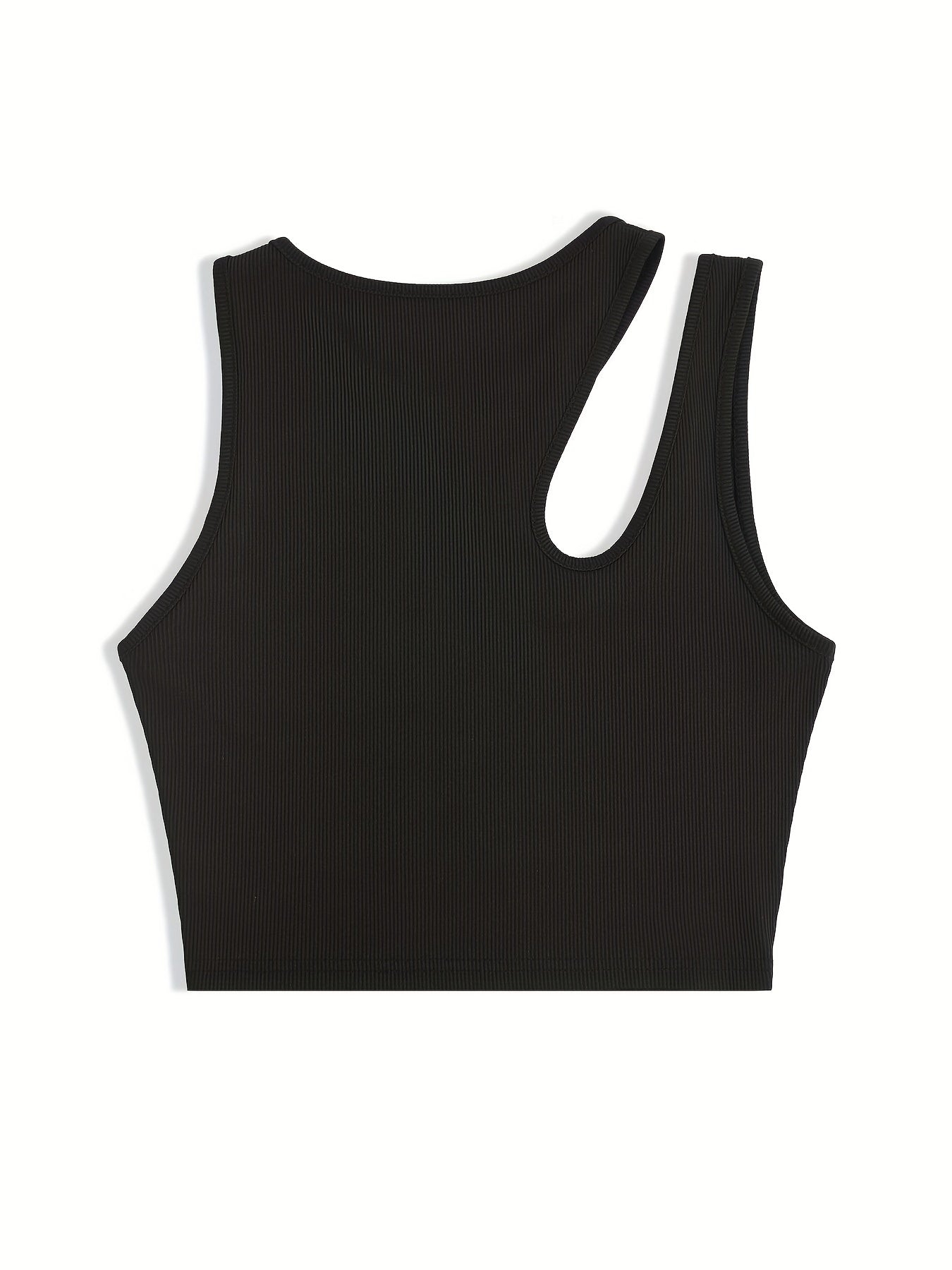 Camiseta sin mangas para mujer estilo asimétrico de moda para el verano - corte corto, look sexy y moderno
