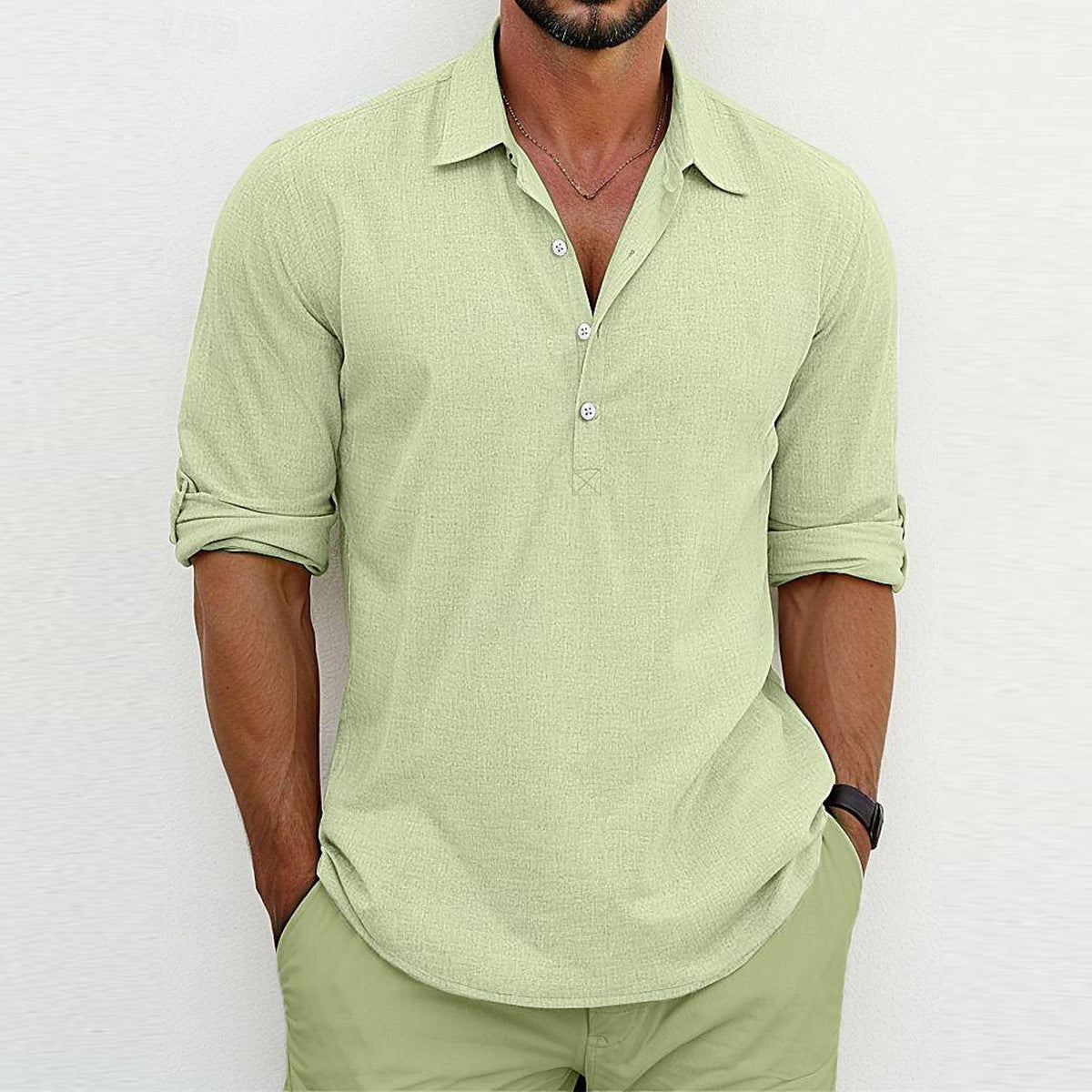 Robbie – Colorful Polo Collar Sweater for Men