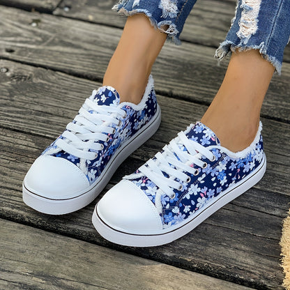 Baskets décontractées femme style floral tendance pour usage quotidien