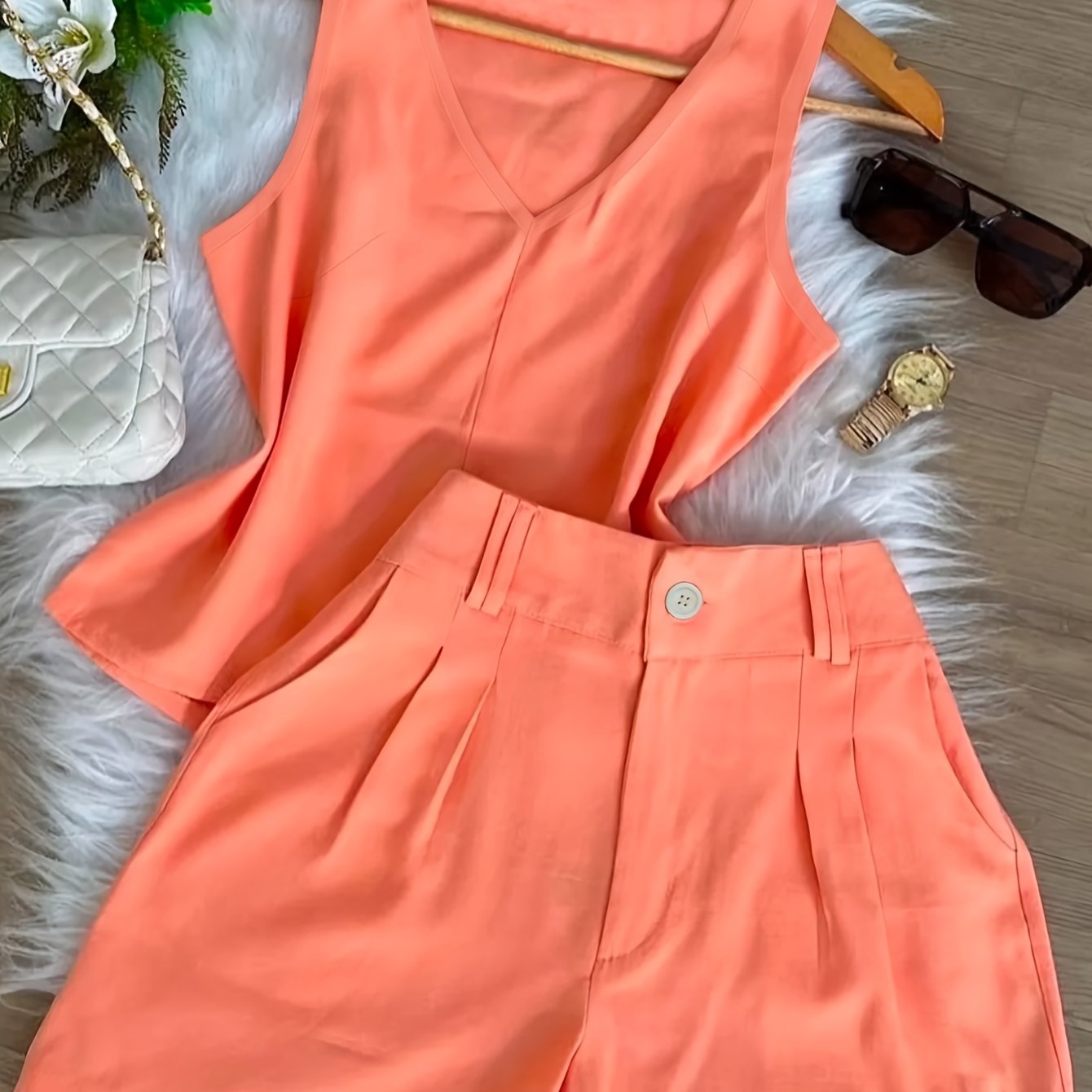 Ensemble Débardeur et Short Femme Style Décontracté Chic Été