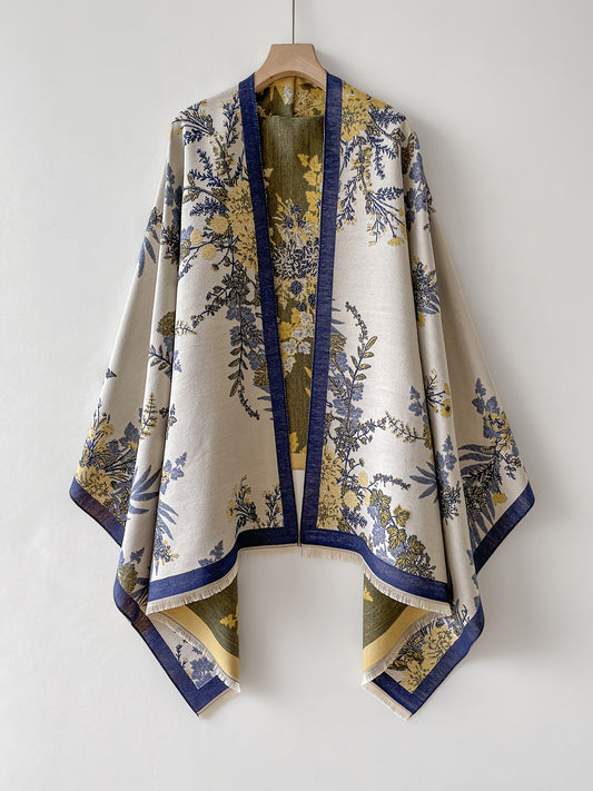 Kimono donna elegante con stampa floreale stile casual chic