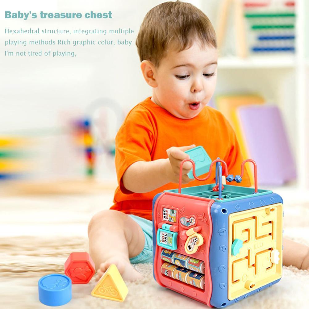 Jouet éducatif Montessori enfant – Cube d'activités sensoriel et mathématique