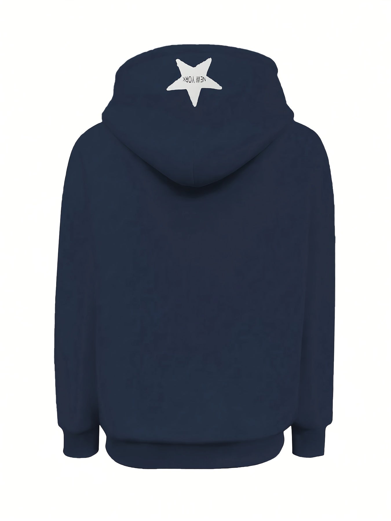 Sweat à Capuche Zippé Femme Rose Vif Étoile New York Lettrage Noir
