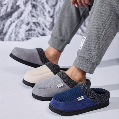 Chaussons rembourrés côtelés doublés doux pour intérieur Confortables