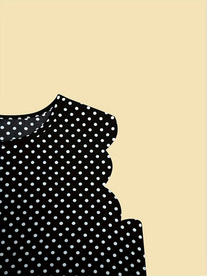 Top élégant à pois pour femme – Style décontracté chic, parfait pour l'été